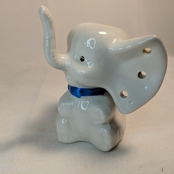 Vintage 70s Ceramic Elephant Earring Ring Holder 3 Pairs Figurine Retro Jewelry - Picture 2 of 5